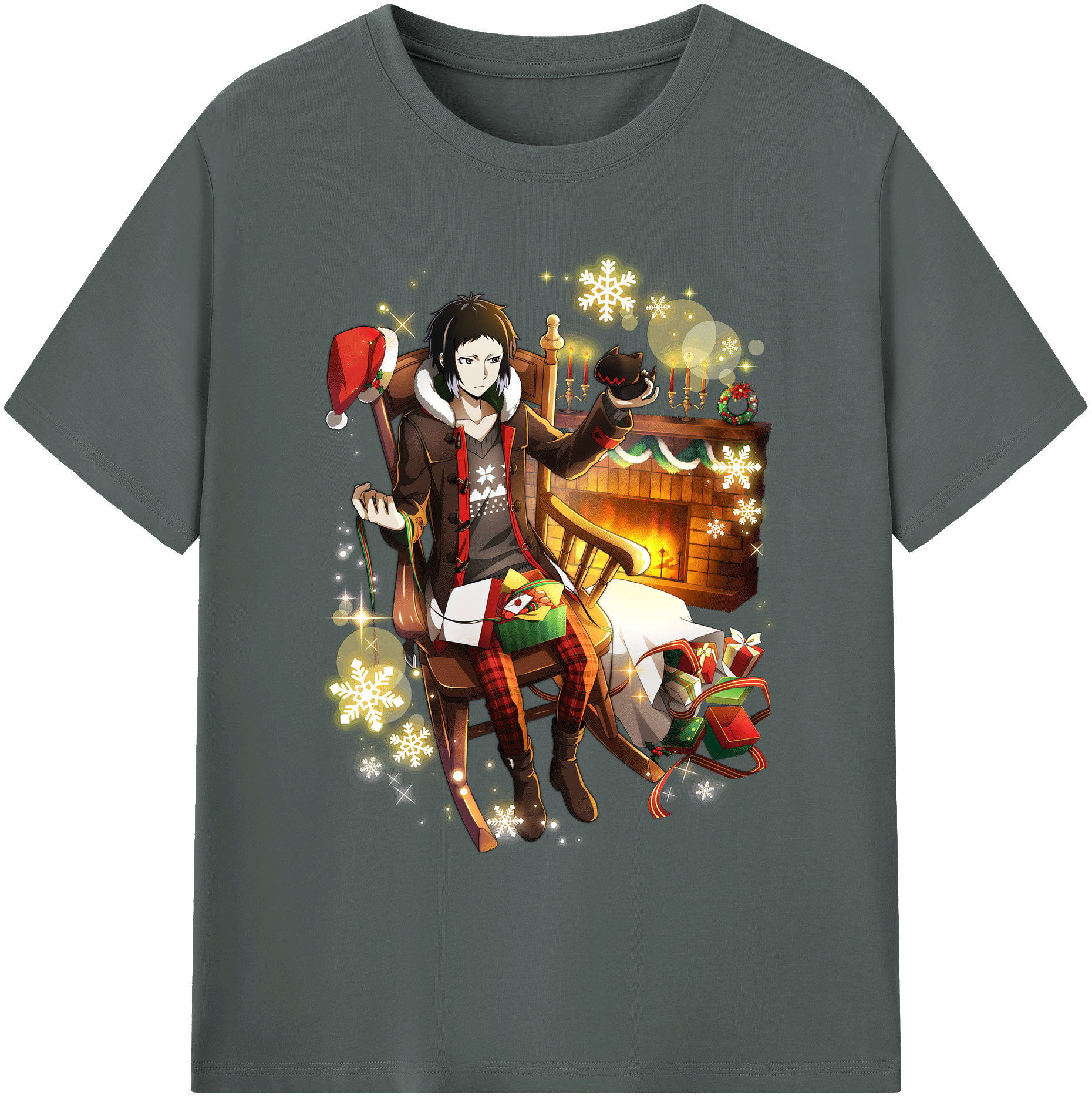 （画像用） 文豪ストレイドッグス Bungo Stray Dogs 綿100％ メンズ半袖Tシャツ｜肌触りやわらか＆通気性